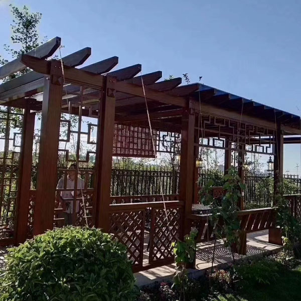 Spalier de struguri Pergola din aluminiu rezistentă la apă din lemn