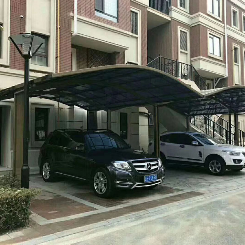 Carport cu lambriuri cu acoperiș reglabil din aluminiu rezistent la ploaie